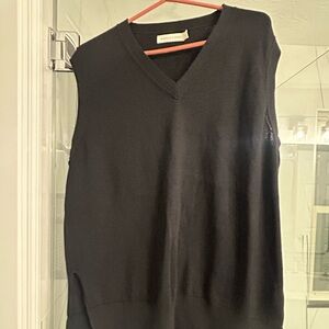 Black V neck sweater vest !
